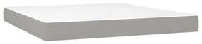 vidaXL Κρεβάτι Boxspring με Στρώμα &amp; LED Αν.Γκρι 180x200 εκ Υφασμάτινο