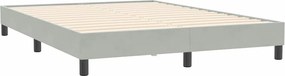 vidaXL Box Spring Κρεβάτι χωρίς στρώμα ανοιχτό γκρι Βελούδινο