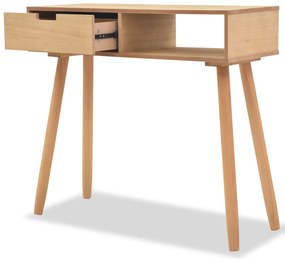 vidaXL Τραπέζι Κονσόλα Καφέ 80 x 30 x 72 εκ. από Μασίφ Ξύλο Πεύκου