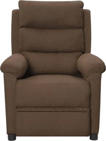 vidaXL Πολυθρόνα Ανακλινόμενη Ηλεκτρική Καφέ Υφασμάτινη