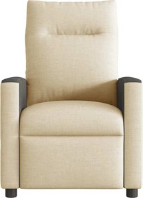 vidaXL Πολυθρόνα Ανακλινόμενη Ηλεκτρική Κρεμ Υφασμάτινη