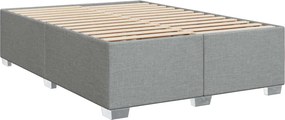 vidaXL Κρεβάτι box spring με στρώμα Ανοιχτό γκρι 160 x 200 cm Ύφασμα