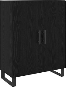vidaXL Highboard 2 pcs Μαύρη δρυς Επεξεργασμένο ξύλο