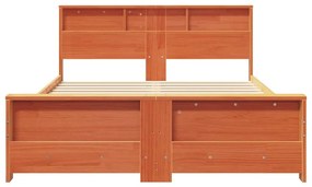 vidaXL Σκελετός Κρεβατιού Καφέ κεριού 150 x 200 cm Μασίφ ξύλο πεύκου