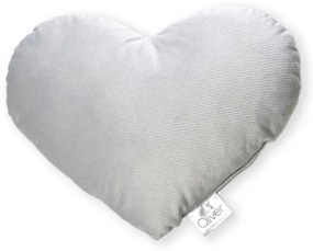 Διακοσμητικό Μαξιλάρι Βελουτέ (36x31) Baby Oliver Καρδιά Γκρι Des 142