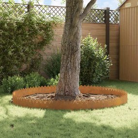 vidaXL Περιγράμματα γκαζόν 10 pcs Σκ rusty 103 x 0,05 x 22 εκ