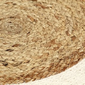 vidaXL Σουπλά Στρογγυλά Απλά 6 τεμ. Φυσικό Χρώμα 38 εκ. Γιούτα/Βαμβάκι