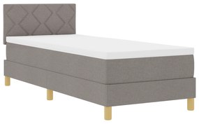 vidaXL Κρεβάτι με Σπαστό Στρώμα Γκρι 80x200 cm Ύφασμα