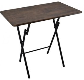 Τραπέζι Πτυσσόμενο 774357 80x50x70 Dark Brown Ankor Metal,Wood