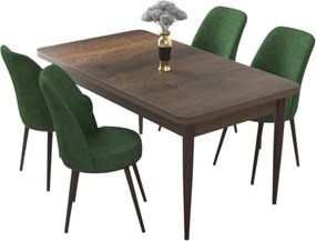Dining Table &amp; Chairs Set (5 Pieces) Nil - Baroque, Khaki Baroque
Khaki