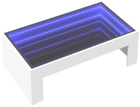 vidaXL Τραπεζάκι Σαλονιού Infinity LED Λευκό 90x50x30 εκ.