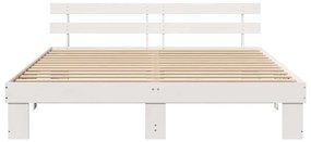 VidaXL Σκελετός Κρεβατιού Λευκό 200 x 200 cm Στερεά ξυλεία πεύκου