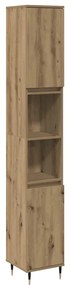 vidaXL Ντουλάπι μπάνιου Δρυς τεχνίτης 30x30x190 cm Κατασκευασμένο ξύλο