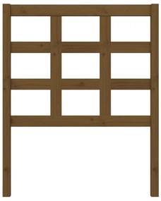 vidaXL Κεφαλάρι Κρεβατιού Μελί 80,5 x 4 x 100 εκ. Μασίφ Ξύλο Πεύκου