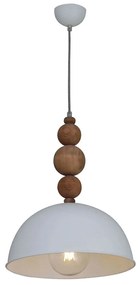 Φωτιστικό Οροφής Κρεμαστό HL-043RS-1P 77-2740 Mona White  Homelighting Metal,Wood