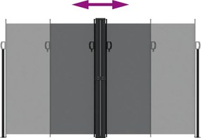 vidaXL Σκίαστρο Πλαϊνό Συρόμενο Μαύρο 200 x 600 εκ.