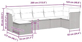 ΚΑΝΑΠΕΣ ΣΕΤ 7 ΤΕΜΑΧΙΩΝ ΜΑΥΡΟ ΣΥΝΘΕΤΙΚΟ ΡΑΤΑΝ ΜΕ ΜΑΞΙΛΑΡΙΑ 3325302