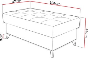 Πουφ Nord-Kyparissi - 106.00Χ67.00Χ44.00cm