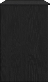 vidaXL Γραφείο Μαύρο Δρυς 86x49x76 εκ. από Επεξεργασμένο Ξύλο