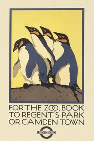 Εκτύπωση έργου τέχνης Vintage London Zoo Poster (Featuring Penguins), (26.7 x 40 cm)