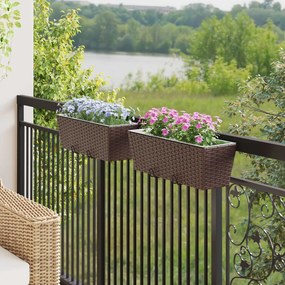 vidaXL Ραφήνα 2 pcs 50 x 17 x 17 εκ Μέταλλο