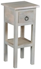 MAISON CLASSIC Έπιπλο Stand, Ξύλο Mango Antique Άσπρο -  25x25 H.55cm