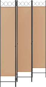 vidaXL 5-Panel Διχοτόμος Μπεζ 200 x 220 cm Ύφασμα