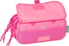 Κασετίνα Benetton Heart Ροζ 21,5 x 10 x 8 cm