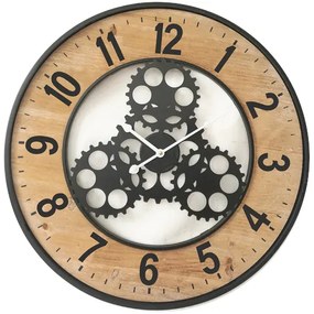 Ρολόι Τοίχου ArteLibre Ξύλο/Μέταλλο Φ60x4cm