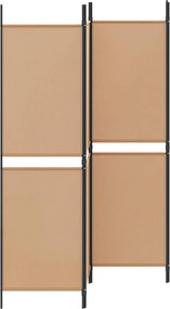 vidaXL Διαχωριστικό Δωματίου 4-Πανέλων Μπεζ 200 x 180 cm Ύφασμα