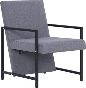 vidaXL Πολυθρόνα Ανοιχτό Γκρι Υφασμάτινη