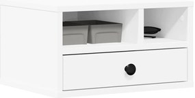 vidaXL Βάση Εκτυπωτή Λευκή 40x32x22,5 εκ. από Επεξεργασμένο Ξύλο