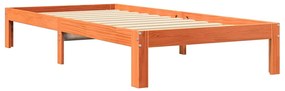 vidaXL Κρεβάτι Βιβλιοθήκη Χωρίς Στρώμα 75x190 εκ Μασίφ Ξύλο Πεύκου