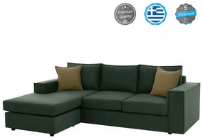 Καναπές Γωνία Monaco HM3257.17 Αναστρέψιμη 240x170x86cm Αλέκιαστο Ύφασμα Green-Olive Fabric