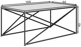 Τραπεζάκι σαλονιού Dente-Leuko - Mat
