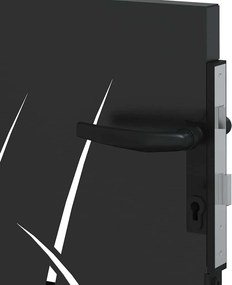 vidaXL Πύλη Κήπου Μαύρο 85 x 100 cm Ατσάλι με Επικάλυψη Πούδρας