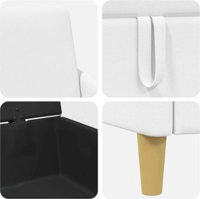 vidaXL Σαλονάκι Σετ Με Αποθηκευτικό Χώρο 2 pcs Λευκό Πολυεστέρας