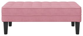 vidaXL Παγκάκι Ροζ 113x57x39 εκ. Βελούδο