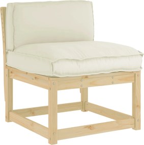 vidaXL Μαξιλάρι Κρεμ 80 x 40 x 12 cm Ύφασμα Όξφορντ