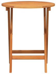 vidaXL Αναδιπλούμενο Τραπέζι Κήπου Φυσικό 60 x 60 x 72 cm