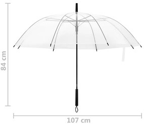 149141 vidaXL Ομπρέλα Διάφανη 107 εκ.
