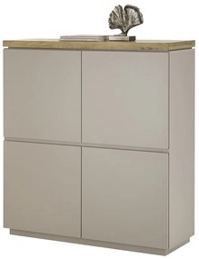 Amos Ψηλός Μπουφές Γκρι Μπεζ 113x40x123 cm