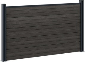 vidaXL Σετ Φράχτη 180 x 105 εκ. WPC και Αλουμίνιο Μαύρο