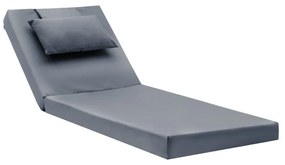 Μαξιλάρι ξαπλώστρας Sadie  ύφασμα γκρι 65x185x15εκ