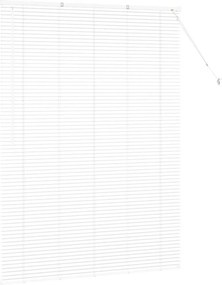 vidaXL Βενετσιάνικες Ρόδες Λευκό 175 x 125 εκ Αλουμίνιο