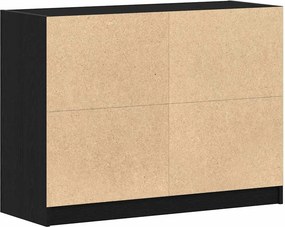 vidaXL Πλαϊνό γραφείο Μαύρη Οξυά 100 x 37 x 75.5 εκ