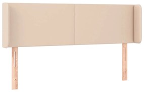 vidaXL Κεφαλάρι με Πτερύγια Καπουτσίνο 147x16x78/88εκ. Συνθετικό Δέρμα