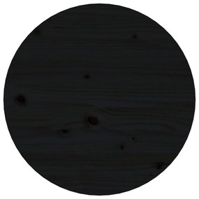 vidaXL Τραπεζάκι Σαλονιού Μαύρο Ø 45x40 εκ από Μασίφ Ξύλο Πεύκου