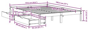 ΣΚΕΛΕΤΟΣ ΚΡΕΒΑΤΙΟΥ ΧΩΡΙΣ ΣΤΡΩΜΑ 120X190 ΕΚ ΜΑΣΙΦ ΞΥΛΟ ΠΕΥΚΟΥ 3301424