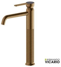 Μπαταρία Νιπτήρα Ψηλή με Βαλβίδα Clic Clac Armando Vicario Lumiere Antique Brass 516041-221
